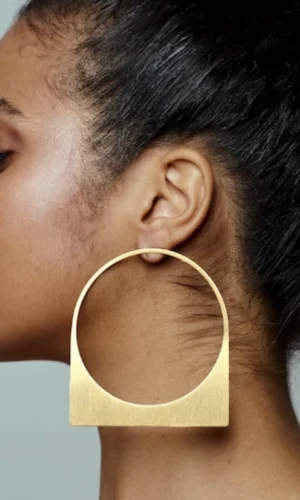 African Large Hoop Earring with Custom Name Middle East Dubai 18K Gold Plated Stainless Steel Earrings Women Jewelry Handmade