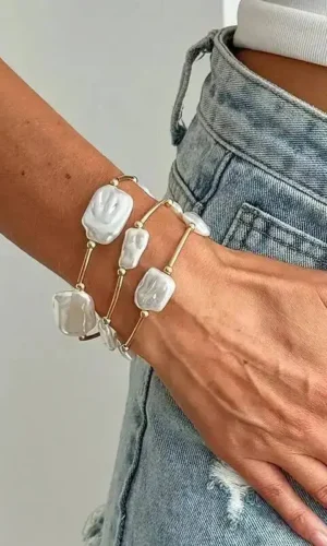 3Pcs/Set Creative Irregular Bracelet for Women New Trend Elegant Stackable Bangle Wedding Jewelry