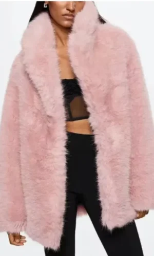 Mid-length Plus-size Women Coat Lapel Made Which Fashionable Warm Comfort 2026 New European American