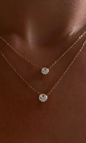 Moissanite Necklace Real 925 Silver Chain 6.5-9mm Solitaire Pendant Necklaces For Women Jewelry Gifts