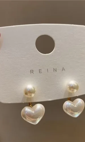 Imitation Pearl Earrings For Women Heart Round Stud Earrings Elegant Love Ear Stud Party Wedding Jewelry Valantine Day Gifts
