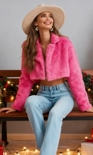 Hot Pink Crop Jacket