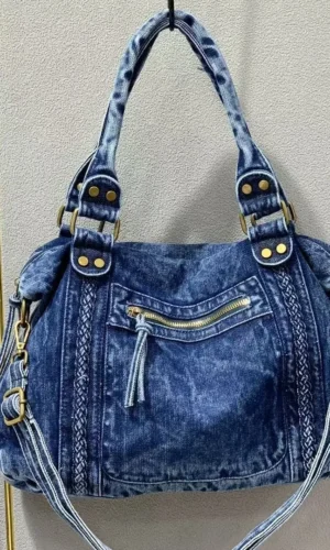 Women's Denim Shoulder Bag Denim Tote Bag Adjustable Long Shoulder Strap Crossbody Bag Fashion Wallet Handbags Chic 2025