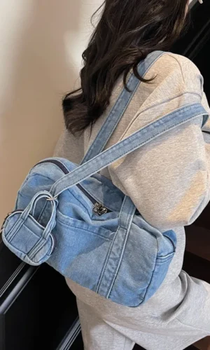 Japanese and Korean niche denim versatile bag