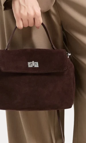 Natural Suede leather Crossbody Bag luxury